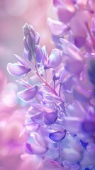 Wisteria Bliss: Extreme macro shot capturing the blissful beauty of wisteria petals in fluid motion.