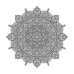 Circular pattern mandala art decoration elements