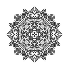 Circular pattern mandala art decoration elements