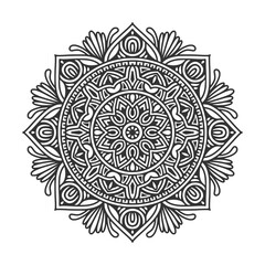 Circular pattern mandala art decoration elements