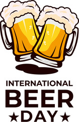 Oktoberfest. International beer day. Retro poster, flyer, banner.