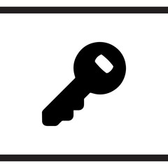 Key icon vector. Key logo design. Key vector icon illustration isolated on white background