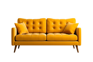 Yellow sofa png transparent background 