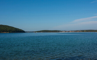 Obraz premium The coast of Premantura peninsula in Medulin, Istria, Croatia. December