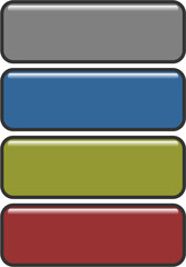 Vector embossed square button