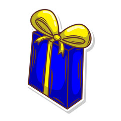 Gift box hand draw vector art illustration