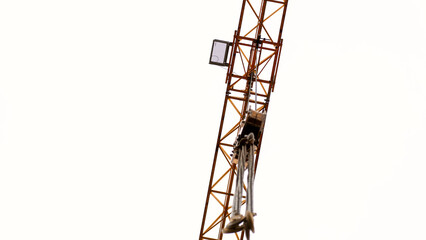 boom tower crane close-up, hook tower crane close-up