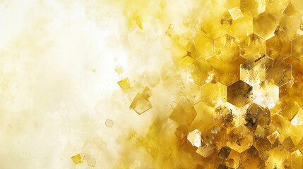 Textured Yellow Watercolor Design: Artistic Pattern with Gold and White Stains, Ideal for Abstract and Vintage Concepts