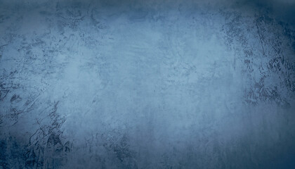 Beautiful grunge grey blue background. Panoramic abstract decorative dark background. Wide angle rough stylized mystic texture wallpaper with copy space for design.