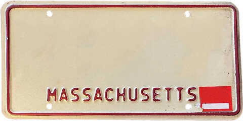 massachusetts sign vintage old plate retro