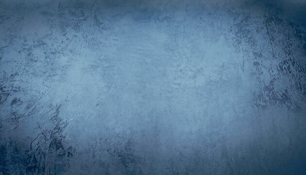Beautiful grunge grey blue background. Panoramic abstract decorative dark background. Wide angle rough stylized mystic texture wallpaper with copy space for design. © Uuganbayar