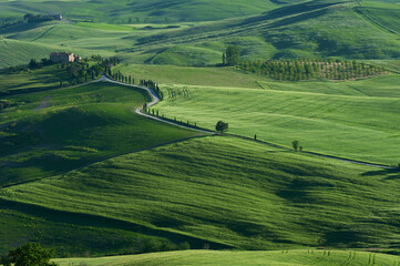 Idyllic landscape of Pienza in Tuscany, Italy - 723612146