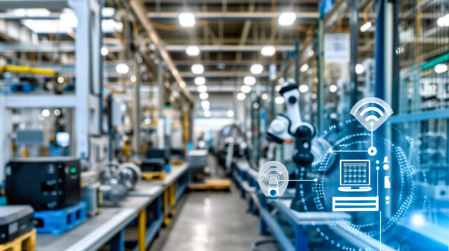 Factory Technology and Industrial Robots: Modern Manufacturing Equipment and Machinery, Perfect for Engineering and Automated Production Concepts