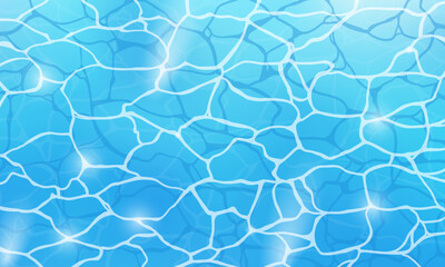 Pool water texture abstract cartoon style vector illustration.