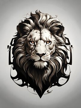 lion head illustration isolated