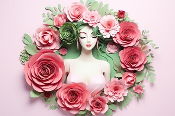 Obraz na płótnie Canvas Female Decorative Headpiece with Flower Appliqué