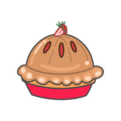 strawberry pie cake