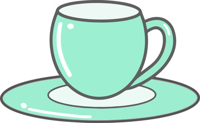 green tea cup vector