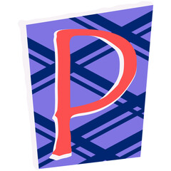Alphabet Letter Cutout P Illustration