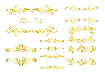 手描きのゴシック調フレームセット。西洋風額縁。