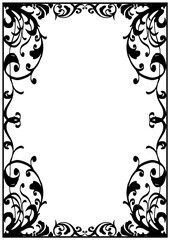 ゴシック調フレーム。西洋風額縁。（A4縦）