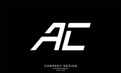 AC, CA, Abstract Letters Logo Monogram