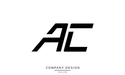 AC, CA, Abstract Letters Logo Monogram