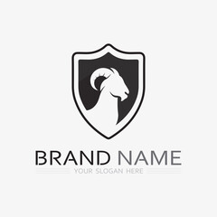 Goat Logo Template vector icon