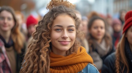 Fototapeta premium Group of Young Women Standing Together