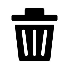 Vector solid black icon for Delete