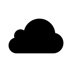 Vector solid black icon for Cloud