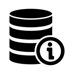 Vector solid black icon for Data 