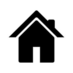 Fototapeta na wymiar Vector solid black icon for Home