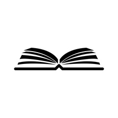 Vector solid black icon for Book
