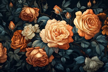 A beautiful collection of orange roses