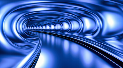 Blue Abstract Background: Technology Light Curve with Motion Wave Texture in a Futuristic Digital Design
