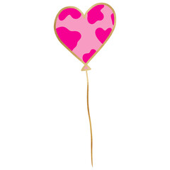 Pink Valentine Heart Shaped Balloons