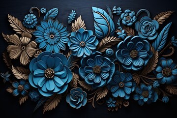Astounding Collection of 3D Printed Flowers in Blue and White
