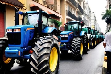 tractors parking view