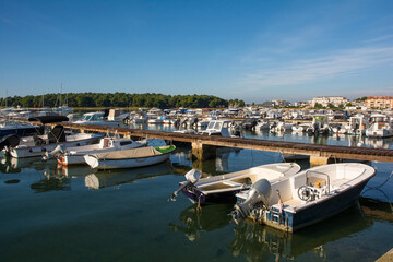 The marina in the coastal town of Medulin in Istria, north west Croatia
