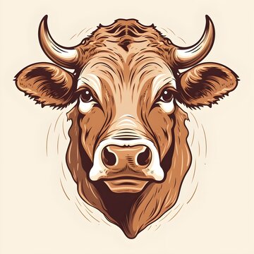 cow head logo design vector illustration logo illustration