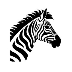 Fototapeta na wymiar vector illustration Black zebra logo, icon design template, logo illustration