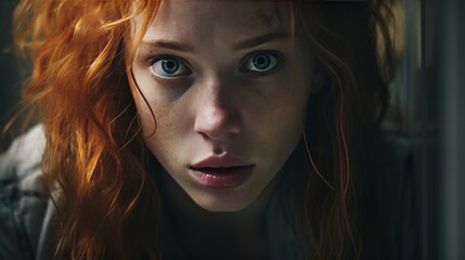 Negative human emotions, reactions, and perceptions. expressing unwillingness to do something he doesn't like, loose hair and bulging eyes with one eyebrow raised