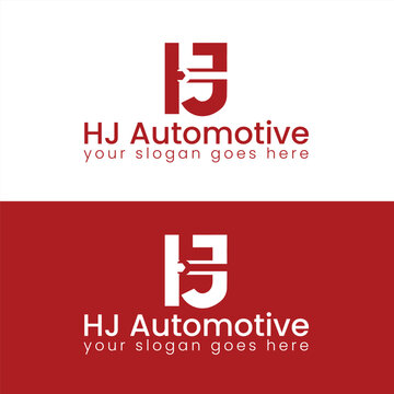 Creative H J letter logo design in vector for construction, home, real estate, building, property.
