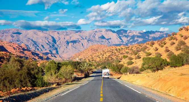 Road trip vacation in Morothome, wilderness and wanderlust concept