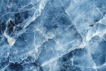 A cool frost blue marble texture, suitable for a high-end winter resort, in icy, crystalline high-definition - obrazy, fototapety, plakaty