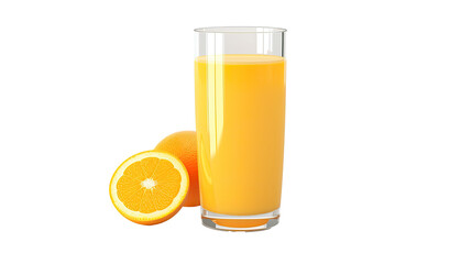 closeup of refreshing orange isolated on clear png background and transparent background, AI generative.	