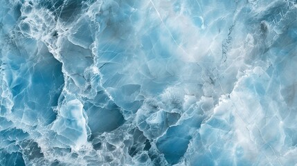 A cool glacier blue marble surface, suitable for a high-end spa, in refreshing, serene high-definition