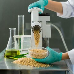 Cleaning wheat by means of laboratory machines