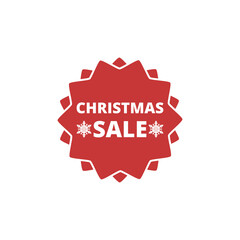 Christmas sale icon isolated on transparent background